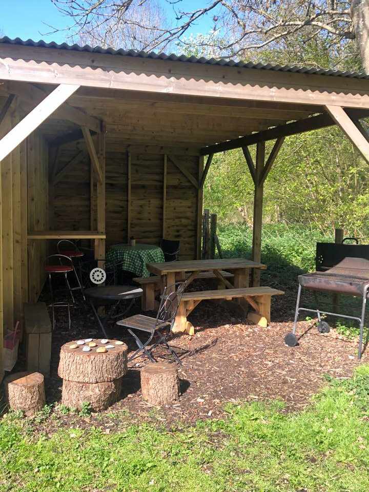 Waydown Shepherds huts Kitchen hut barn area